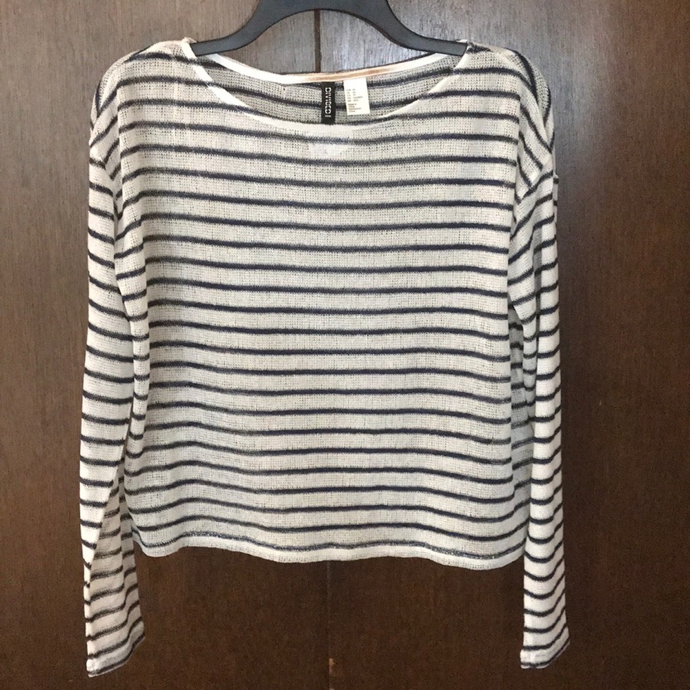 H & M Divided striped top
